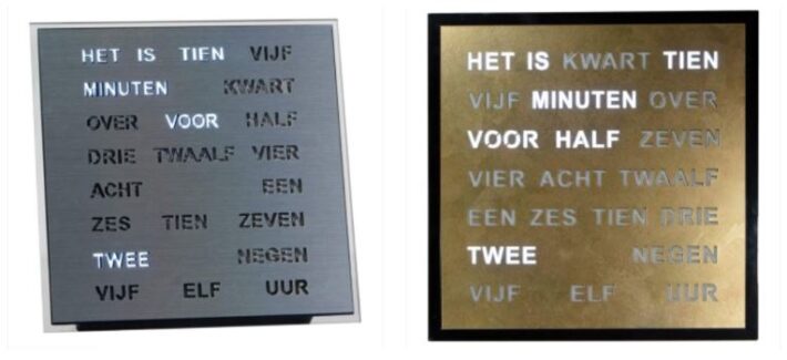 Woordklokken als stijlvolle manier om tijd te tonen